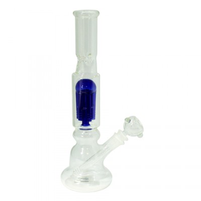 CO-Glassbong 30cm Clear+Blue